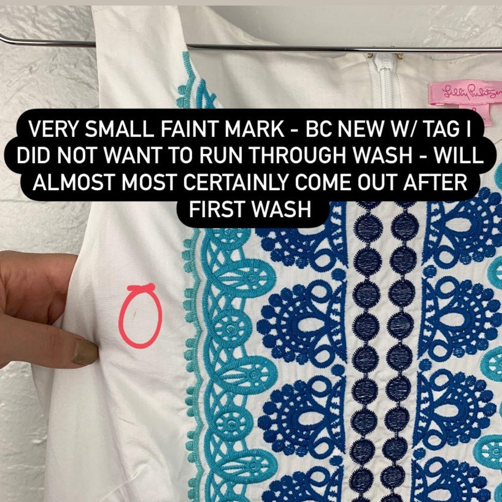 NWT Lilly Pulitzer Embroidered Stephanie shift dress size 0 - Picture 13 of 14